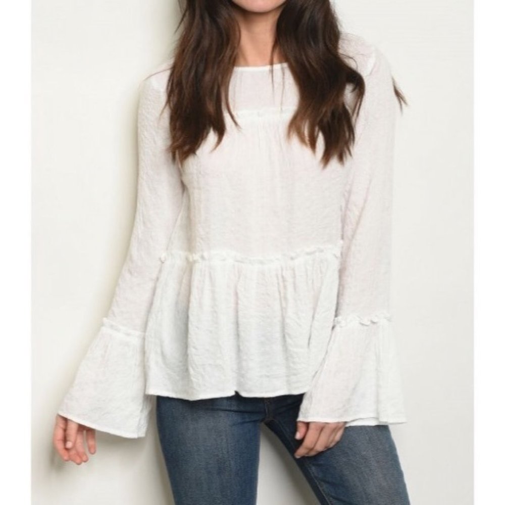 White boho blouse